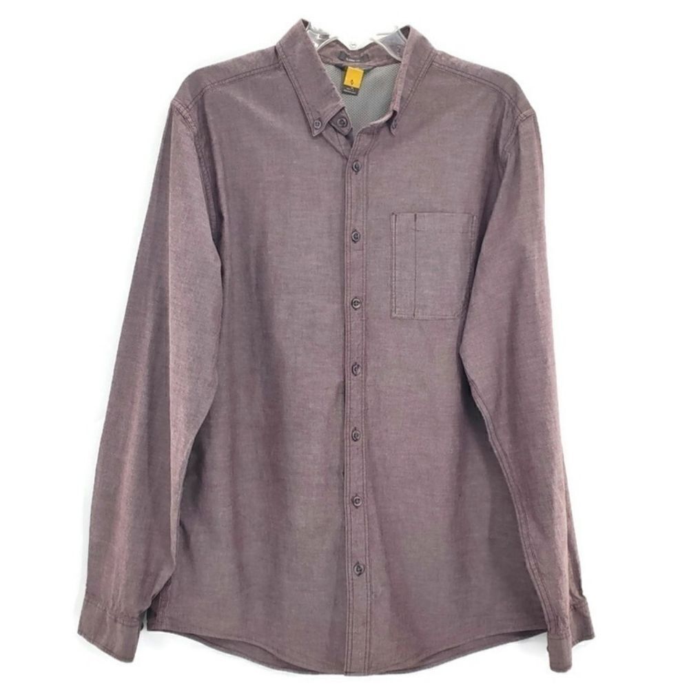 Eddie Bauer Classic Fit Cotton Button Down Collard Long Sleeve Casual Shirt